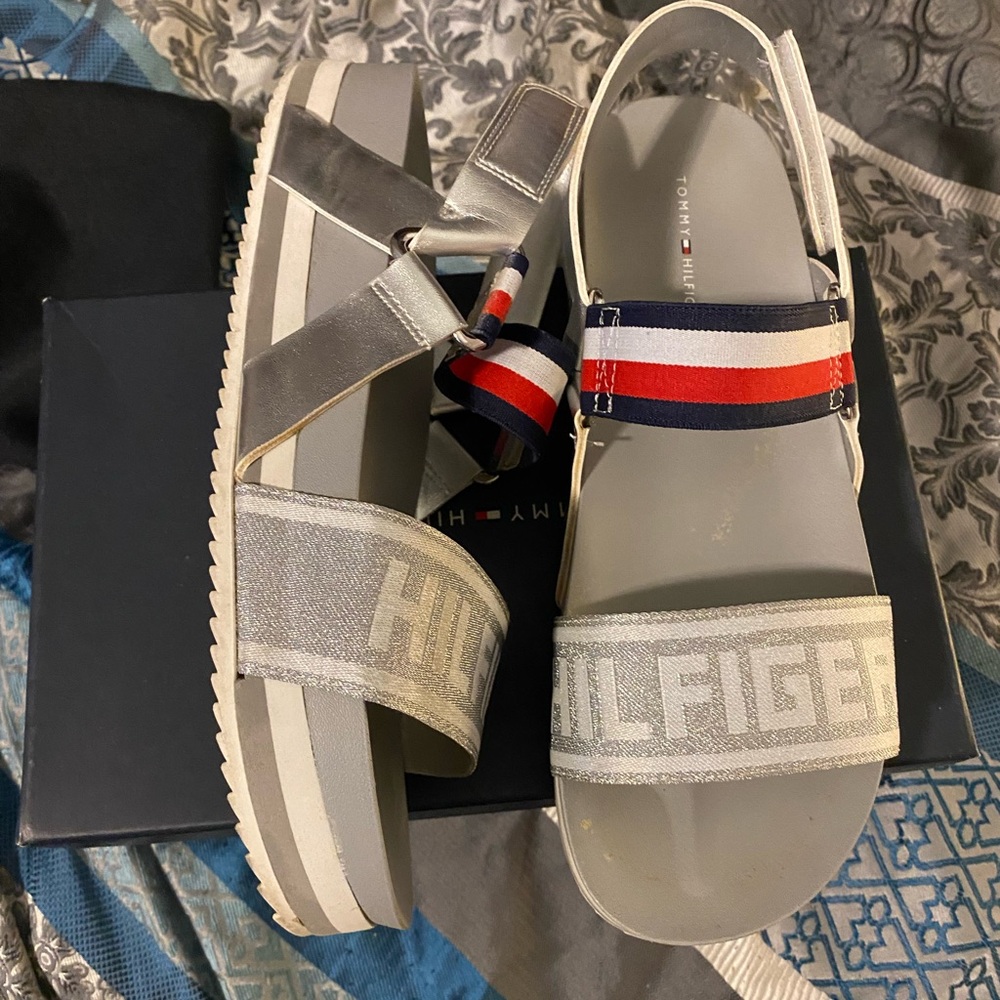 Silver sandals